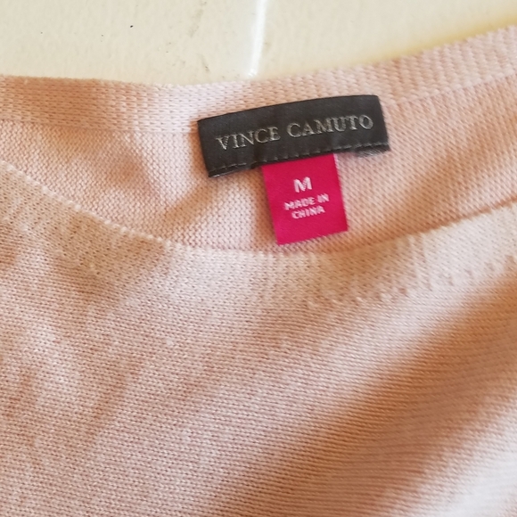 Vince Camuto Modal Blend Top Ribbed Bell Long Sleeves Size Medium Pink - Picture 12 of 14